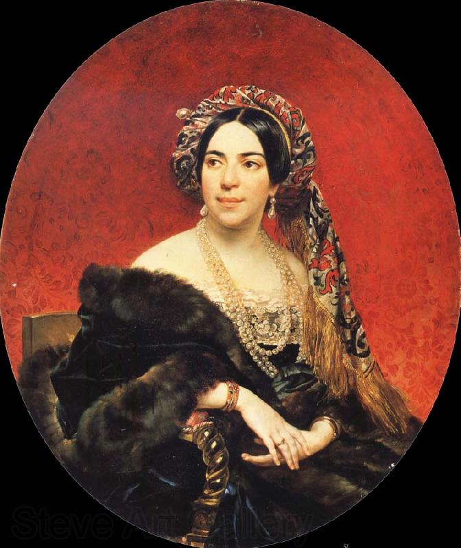 Karl Briullov Portrait of Princess Maria Volkonskaya Spain oil painting art